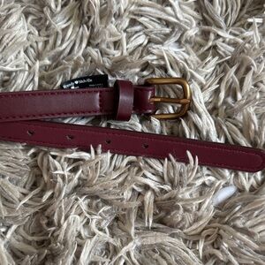 DARK RED BRANDY BELT
